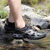 imageHUMTTO Womens Amphibious Closed Toe Hiking Sandals QuickDry Water Shoes NonSlip Athletic Adjustable Outdoor Fisherman Summer Beach Walking Travel SandalsMaroonBlack