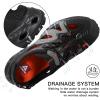 imageHUMTTO Womens Amphibious Closed Toe Hiking Sandals QuickDry Water Shoes NonSlip Athletic Adjustable Outdoor Fisherman Summer Beach Walking Travel SandalsMaroonBlack