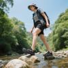 imageHUMTTO Womens Amphibious Closed Toe Hiking Sandals QuickDry Water Shoes NonSlip Athletic Adjustable Outdoor Fisherman Summer Beach Walking Travel SandalsBlack