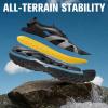 imageHUMTTO Womens Amphibious Closed Toe Hiking Sandals QuickDry Water Shoes NonSlip Athletic Adjustable Outdoor Fisherman Summer Beach Walking Travel SandalsMaroonBlack