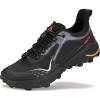 imageHUMTTO Mens Trail Running Shoes Quick Laces Cross Training Shoes Comfortable Breathable Anti Slip Walking Outdoors Athletic SneakersBlack