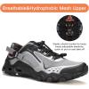 imageHUMTTO Mens Athletic Outdoor Sandals  Walking Shoes for Men Closed Toe NonSlip River Quick Drying Aqua Shoe Versatile Wading Tracing ShoesGrey