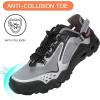 imageHUMTTO Mens Athletic Outdoor Sandals  Walking Shoes for Men Closed Toe NonSlip River Quick Drying Aqua Shoe Versatile Wading Tracing ShoesGrey