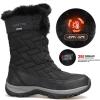 imageHUMTTO Womens Winter Warm Waterproof Snow Boots Lightweight NonSlip Faux Fur Lined Ankle BootiesBlack