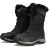 imageHUMTTO Womens Winter Warm Waterproof Snow Boots Lightweight NonSlip Faux Fur Lined Ankle BootiesBlack