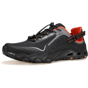 imageHUMTTO Mens Athletic Outdoor Sandals  Walking Shoes for Men Closed Toe NonSlip River Quick Drying Aqua Shoe Versatile Wading Tracing ShoesBlack