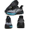 imageHUMTTO Mens Quick Laces Hiking Sneaker Lightweight Breathable Walking Outdoors Trail Running Shoes GreyBlack 11