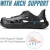 imageHUMTTO Mens ThickSoled Clogs  with Arch Support Sport Garden Clogs Water Shoes Summer QuickDrying Water Athletic Sandals Lightweight ampamp ComfortBlack