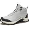imageHUMTTO Womens Waterproof Hiking Boots Lightweight Outdoor Trail Backpacking Boot Trekking Hiking Shoes 10 Light Grey
