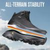 imageHUMTTO Mens AllTerrain Waterproof Hiking Boots Lightweight Breathable Trekking Camping Mountaineering AntiSilp Outdoor Ankle BootsBlack