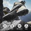 imageHUMTTO Mens AllTerrain Waterproof Hiking Boots Lightweight Breathable Trekking Camping Mountaineering AntiSilp Outdoor Ankle BootsDark Grey