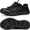 imageHUMTTO Water Shoes Men Quick Dry Outdoor Sports Barefoot Shoes NonSlip Aqua Hiking Sandals for Summer Swimming Surfing Kayaking Diving  Pool Beach Lake ampamp River All Black 75All Black