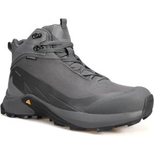 imageHUMTTO Mens AllTerrain Waterproof Hiking Boots Lightweight Breathable Trekking Camping Mountaineering AntiSilp Outdoor Ankle BootsDark Grey