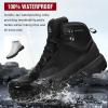imageHUMTTO Mens Winter Hiking Snow Boots  Waterproof Warm ampamp NonSlip Lightweight Fur Lined Ankle Boots For ColdWeather Daily Work Trails and MoreBlack