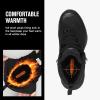 imageHUMTTO Mens Winter Hiking Snow Boots  Waterproof Warm ampamp NonSlip Lightweight Fur Lined Ankle Boots For ColdWeather Daily Work Trails and MoreBlack