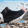 imageHUMTTO Mens AllPurpose Waterproof Hiking BootsLightweight ampamp Breathable Outdoor NonSlip Trails Mid Hiking ShoesBlack