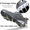 image:imageHUMTTO Water Shoes Men Quick Dry Outdoor Sports Barefoot Shoes NonSlip Aqua Hiking Sandals for Summer Swimming Surfing Kayaking Diving  Pool Beach Lake amp River Black 75Grey