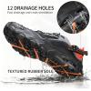 image:imageHUMTTO Mens Amphibious Water Shoes  Hiking Sandals for Men Outdoor Water Sandal Closed Toe NonSlip River Shoes Summer Quick Drying Aqua ShoeBlackOrange