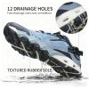 image:imageHUMTTO Mens Amphibious Water Shoes  Hiking Sandals for Men Outdoor Water Sandal Closed Toe NonSlip River Shoes Summer Quick Drying Aqua ShoeLight BlueDark Blue