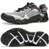 image:imageHUMTTO Mens Amphibious Water Shoes  Hiking Sandals for Men Outdoor Water Sandal Closed Toe NonSlip River Shoes Summer Quick Drying Aqua ShoeSilver GrayBlack