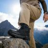image:imageHUMTTO Mens Waterproof Hiking Boots Lightweight Mid Ankle Trekking Shoes Anti Slip Outdoor Trail Boots for Backpacking CampingBlack