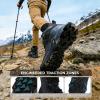 image:imageHUMTTO Mens Waterproof Hiking Boots Lightweight Mid Ankle Trekking Shoes Anti Slip Outdoor Trail Boots for Backpacking CampingBlack