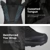 image:imageHUMTTO Mens Waterproof Hiking Boots Lightweight Mid Ankle Trekking Shoes Anti Slip Outdoor Trail Boots for Backpacking CampingBlack