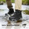 image:imageHUMTTO Mens Waterproof Hiking Boots Lightweight Mid Ankle Trekking Shoes Anti Slip Outdoor Trail Boots for Backpacking CampingBlack