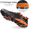 image:imageHUMTTO Mens Water amp Land Shoes  Summer Quick Drying Water Shoes Hiking Sandals Outdoor NonSlip Closed Toe Water Sandals River Aqua ShoeBlackOrangered