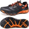 Black/Orange-red
