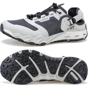 image:imageHUMTTO Mens Water amp Land Shoes  Summer Quick Drying Water Shoes Hiking Sandals Outdoor NonSlip Closed Toe Water Sandals River Aqua ShoeBeigeDark Grey