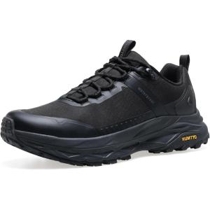 image:imageHUMTTO Mens Waterproof Lightweight Hiking Shoes Non Slip Trekking Trail Sneakers for Walking Comfort Outdoor Camping All TerrainBlack
