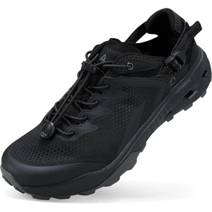 image:imageHUMTTO Mens Amphibious Water Shoes Closed Toe Hiking Sandals NonSlip Quick Dry Outdoor Athletic Shoes for River Trekking BeachBlack