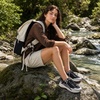 image:imageHUMTTO Womens Amphibious Water Shoes  Closed Toe Hiking Sandals with Adjustable Strap Quick Dry Athletic Aqua Shoes for River WalkingBlackLavender