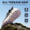image:imageHUMTTO Womens Amphibious Water Shoes  Closed Toe Hiking Sandals with Adjustable Strap Quick Dry Athletic Aqua Shoes for River WalkingBlackLavender
